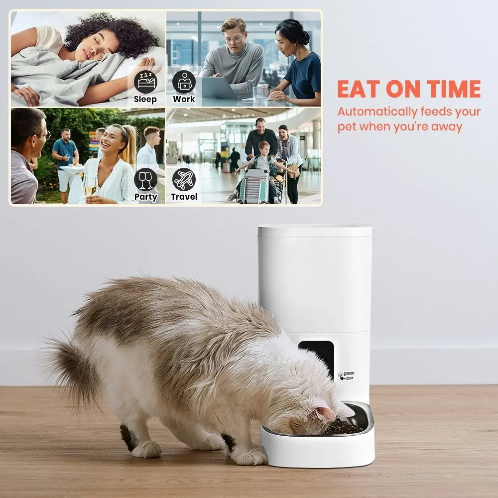 Taily 6L Auto Cat Feeder Automatic Pet Dog Food Dispenser Smart Wifi 10S Voice W/ App Remote Control