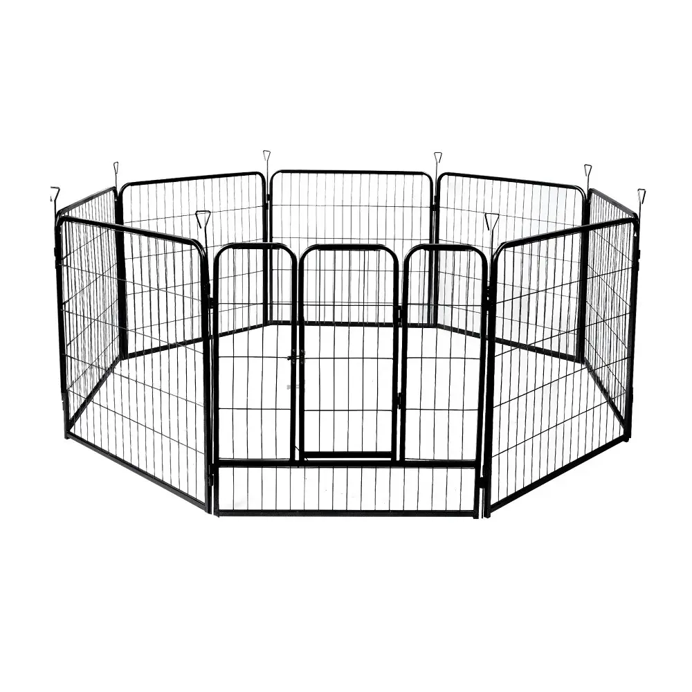 Taily 32" 8 Panel Pet Playpen Foldable Heavy Duty Dog Fence Exercise Play Pen Rabbit Puppy Enclosure