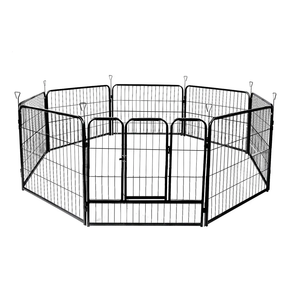 Taily 24" 8 Panel Pet Playpen Foldable Heavy Duty Dog Fence Exercise Play Pen Rabbit Puppy Enclosure