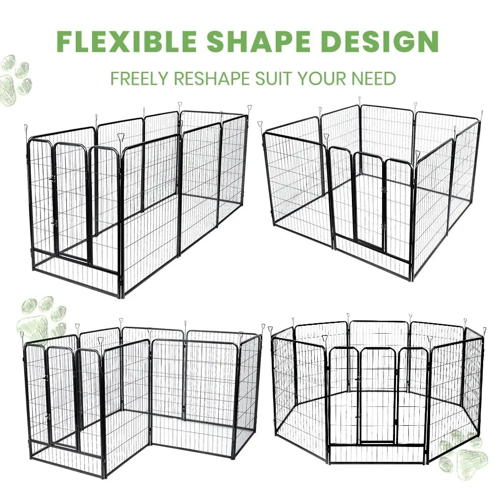 Taily 40" 8 Panel Pet Playpen Foldable Heavy Duty Dog Fence Exercise Play Pen Rabbit Puppy Enclosure