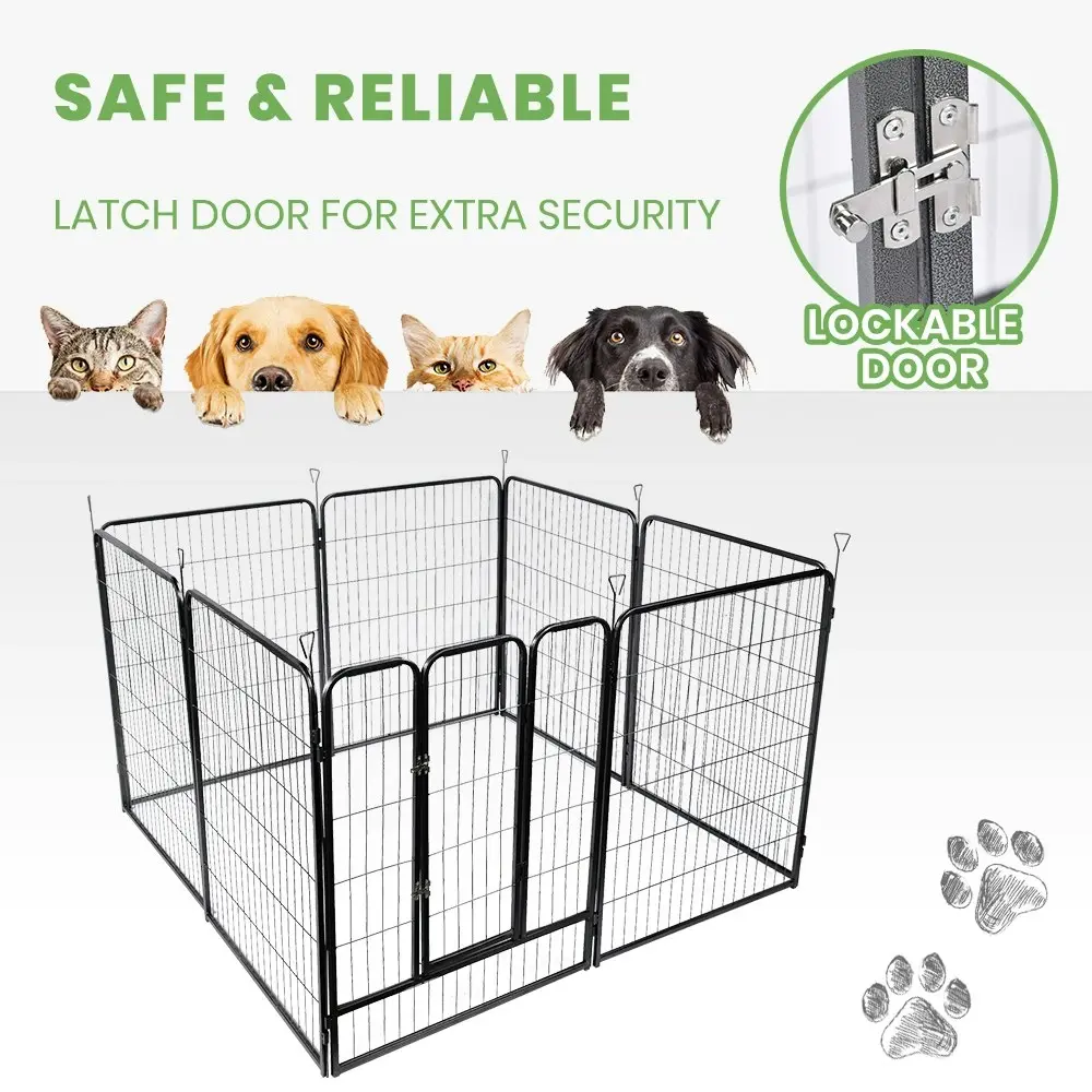 Taily 40" 8 Panel Pet Playpen Foldable Heavy Duty Dog Fence Exercise Play Pen Rabbit Puppy Enclosure