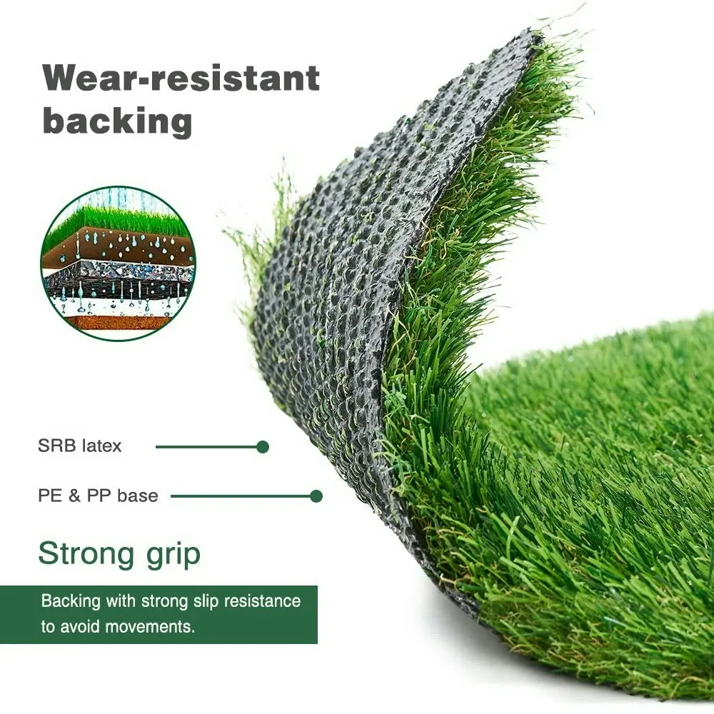 Groverdi Artificial Grass Synthetic Lawns 2mx5m Fake Grass Turf Plastic Plant 45mm 4-Coloured