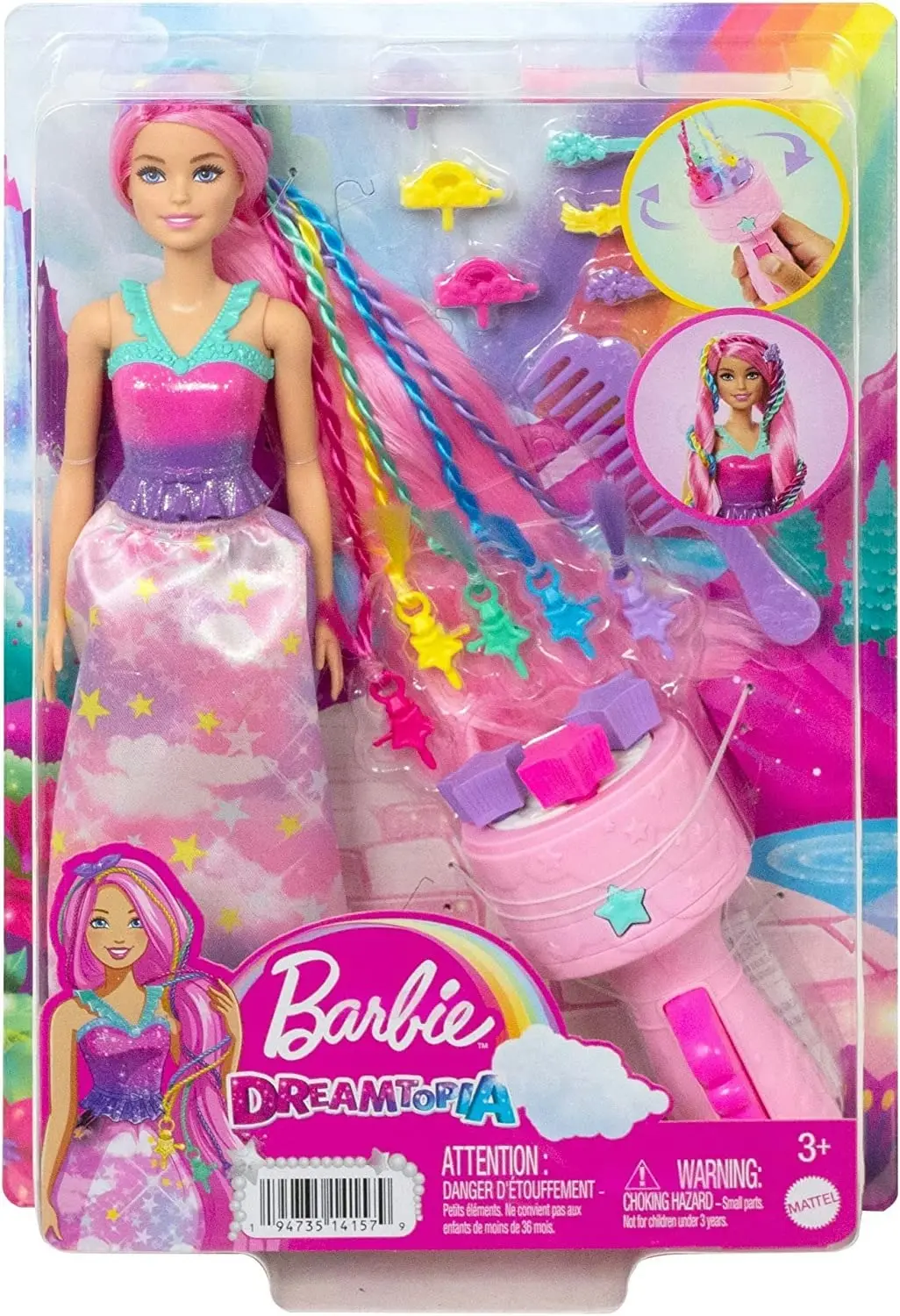 Barbie Doll Fantasy Hair with Braid and Twist Styling