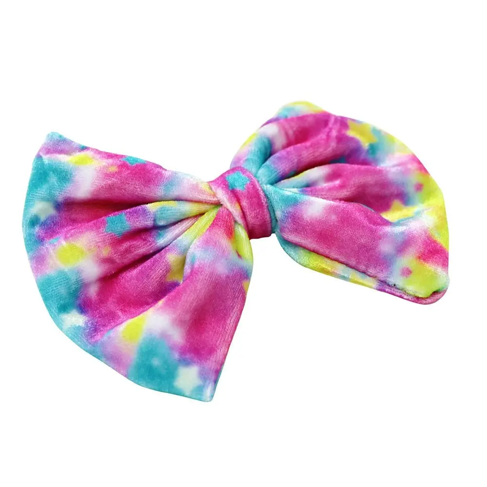 Rainbow Velvet Dream Hair Bow