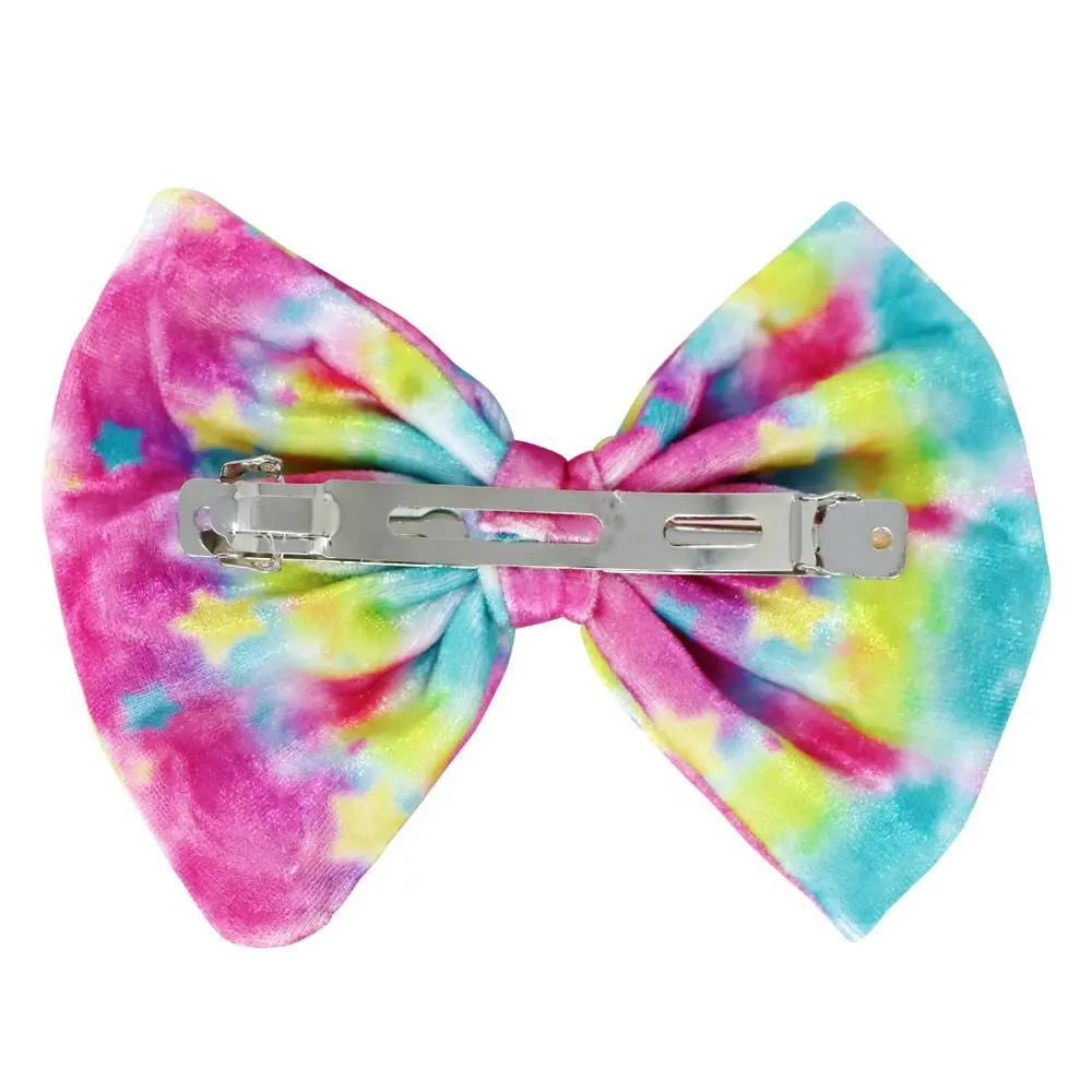 Rainbow Velvet Dream Hair Bow