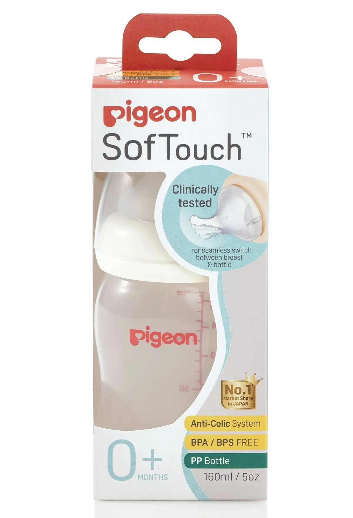 PIGEON Softouch Bottle PP Newborn 160ml