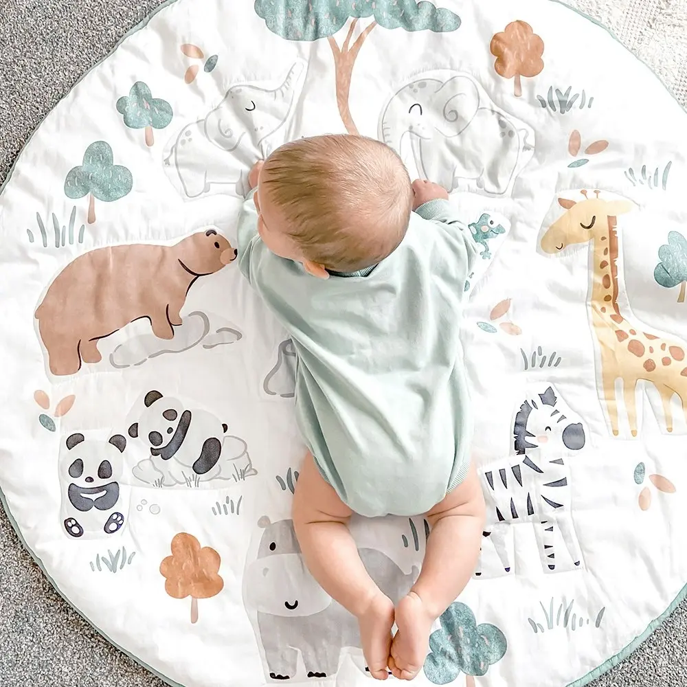 Lolli Living Day At Zoo Play Mat+Milestone Card