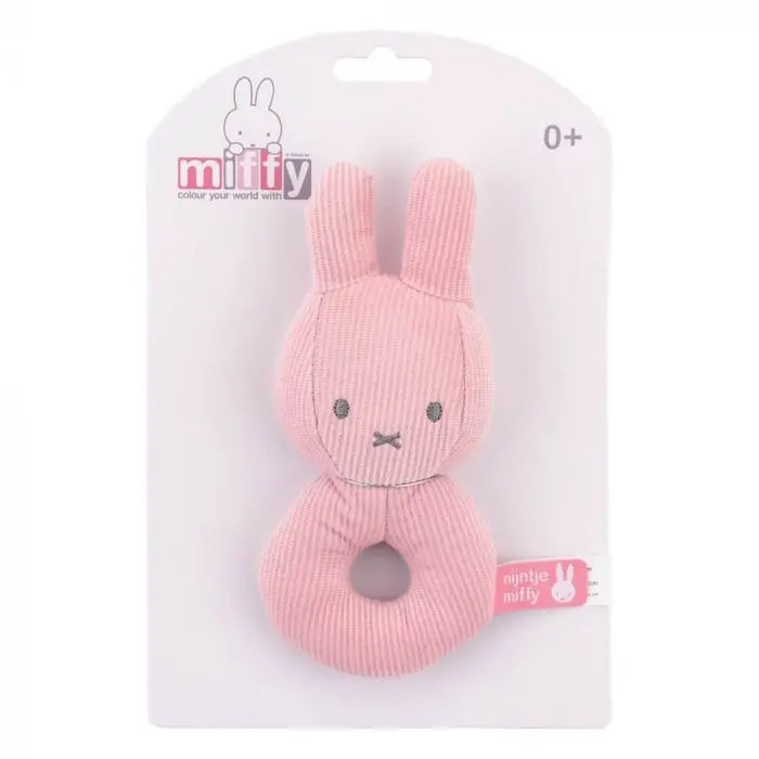 Miffy Pink Rib: Rattle