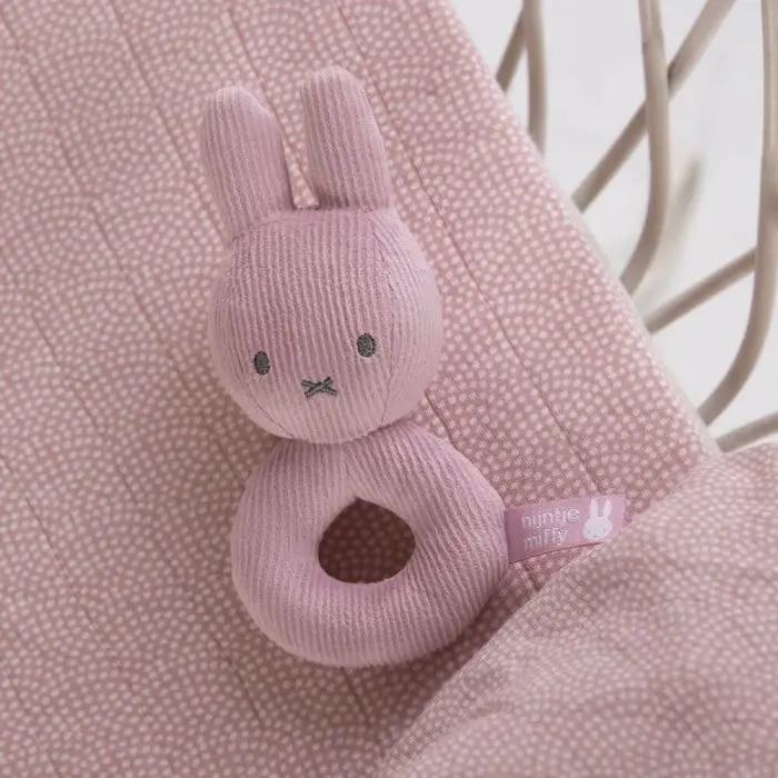 Miffy Pink Rib: Rattle