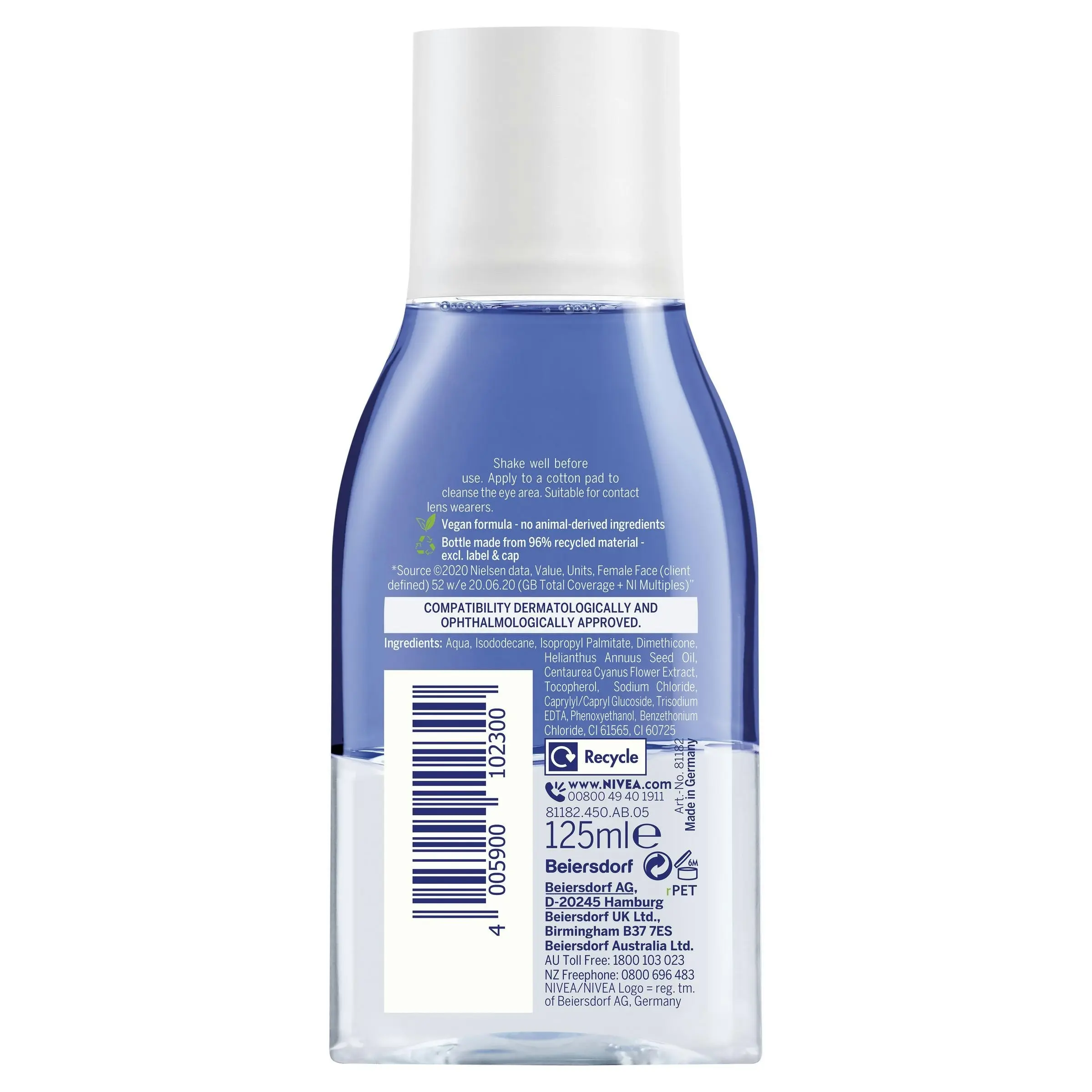 Nivea Daily Essentials Double Effect Eye Make-up Remover 125mL