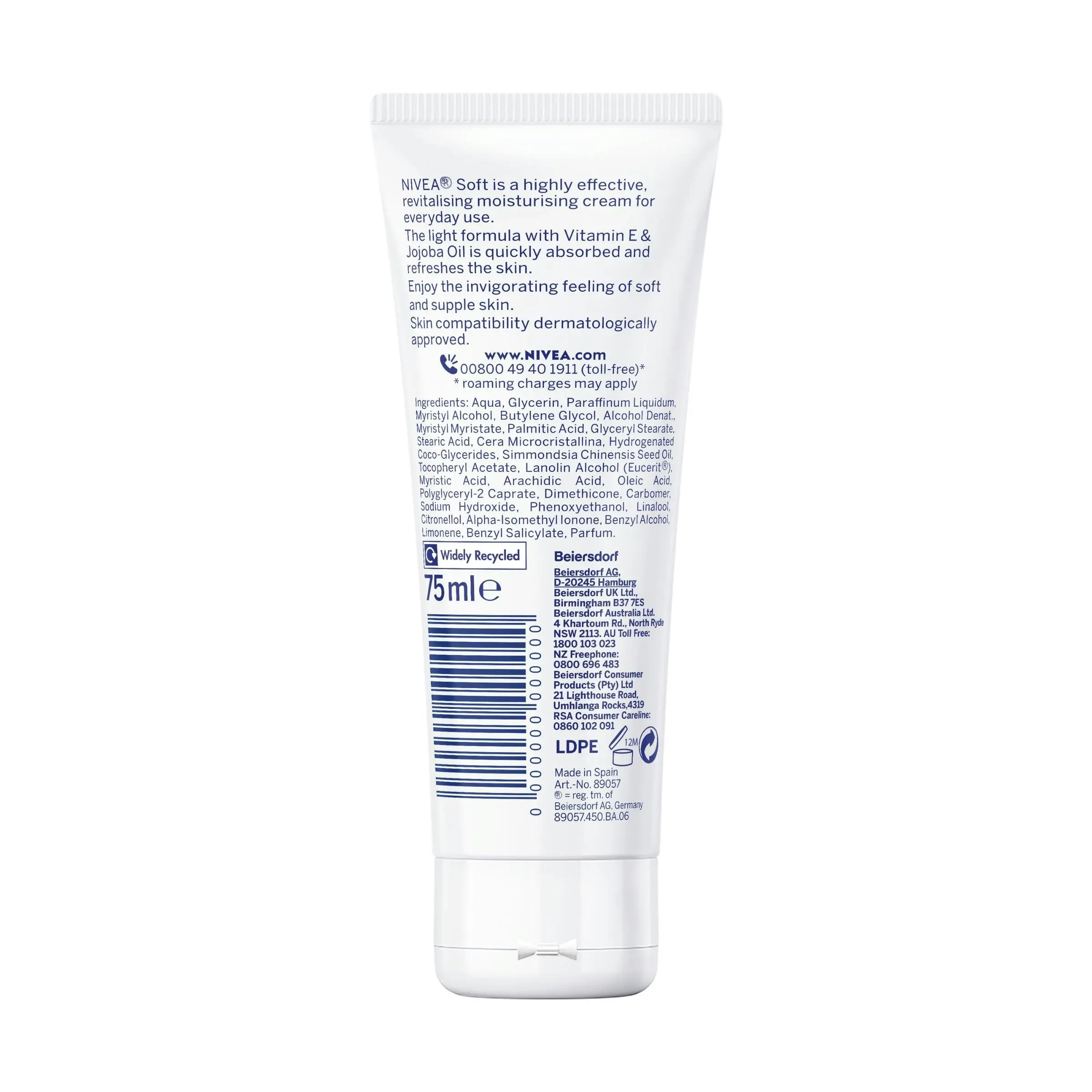 Nivea Soft Moisturising Cream 75mL