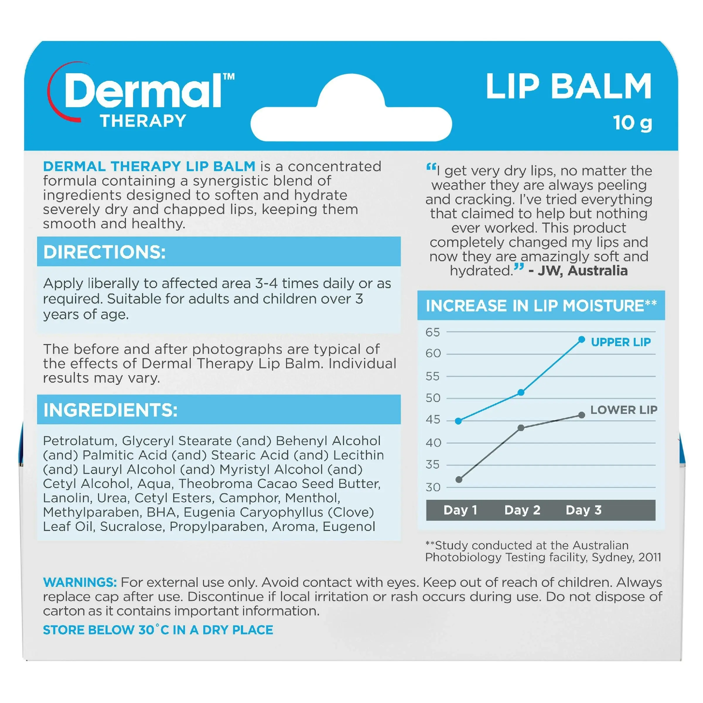 Dermal Therapy Lip Balm Original 10g