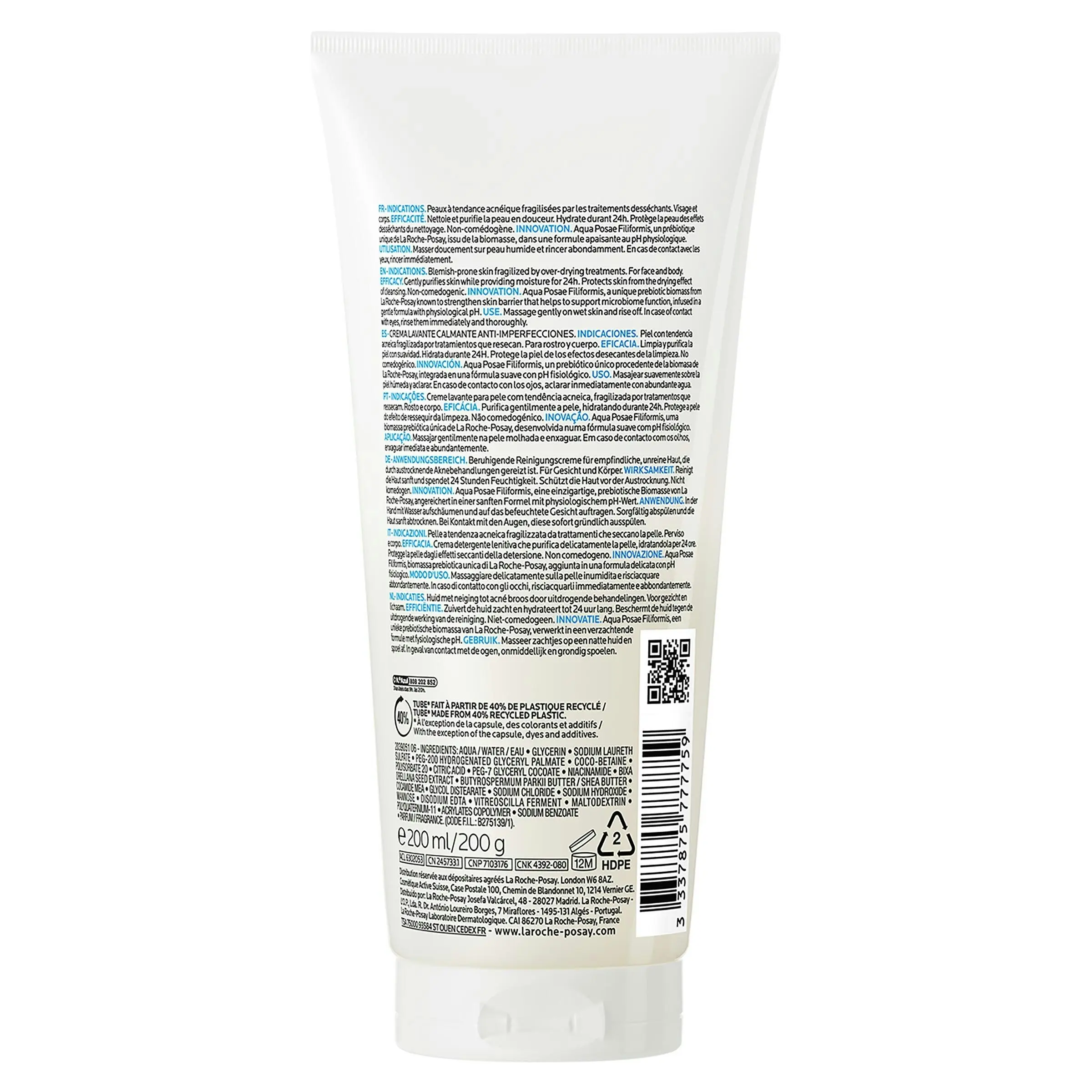 La Roche-Posay Effaclar H Iso-Biome Cleansing Cream 200ml