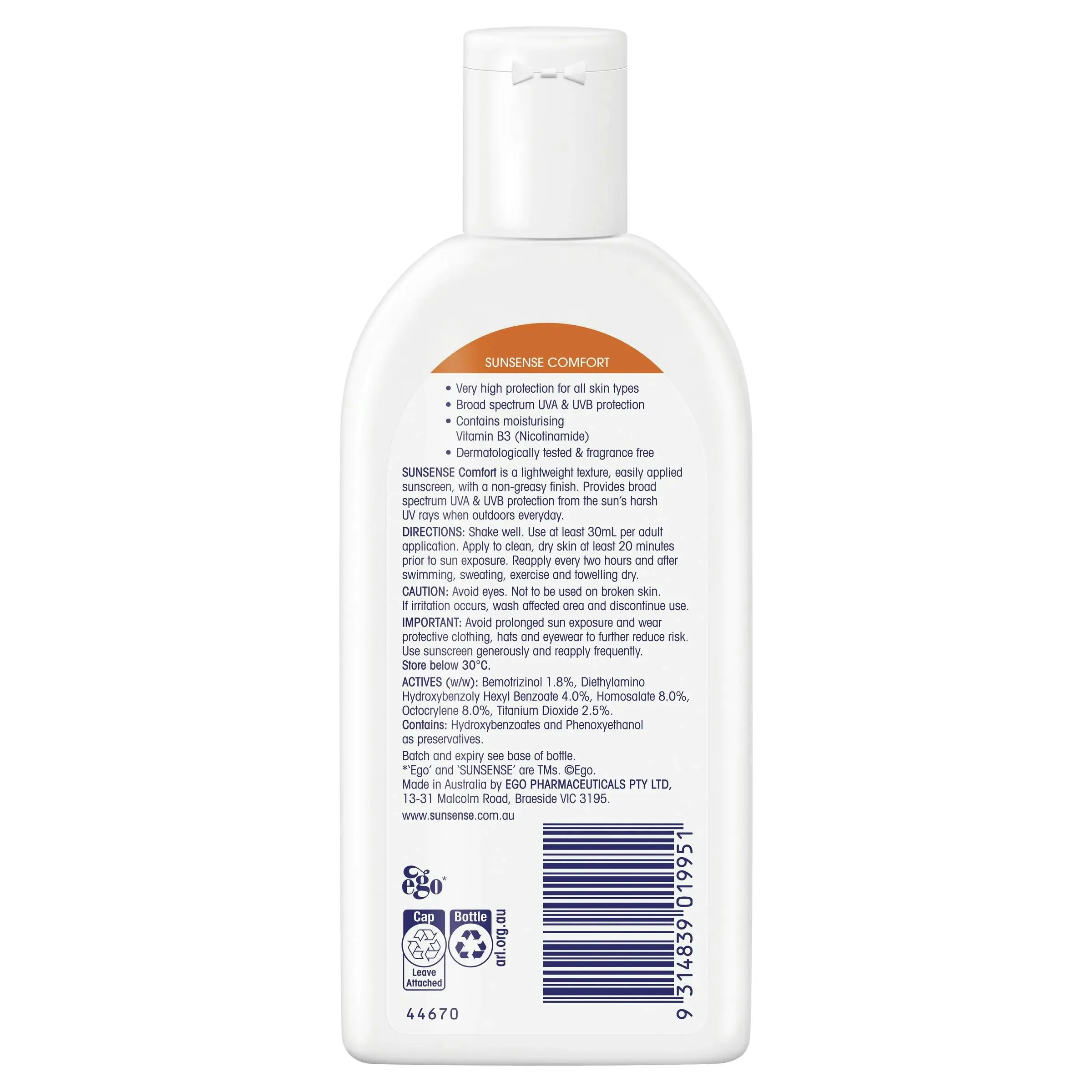 Sunsense Comfort SPF50+ 125ml