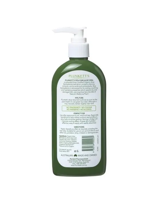 Plunkett's 99% Pure Aloe Vera Soothing Gel 240ml