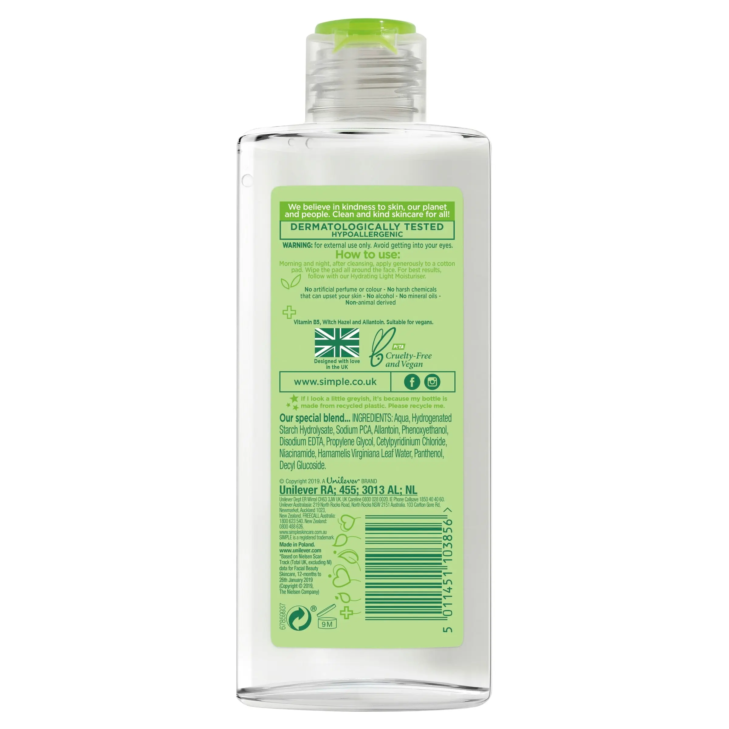 Simple Soothing Facial Toner 200mL