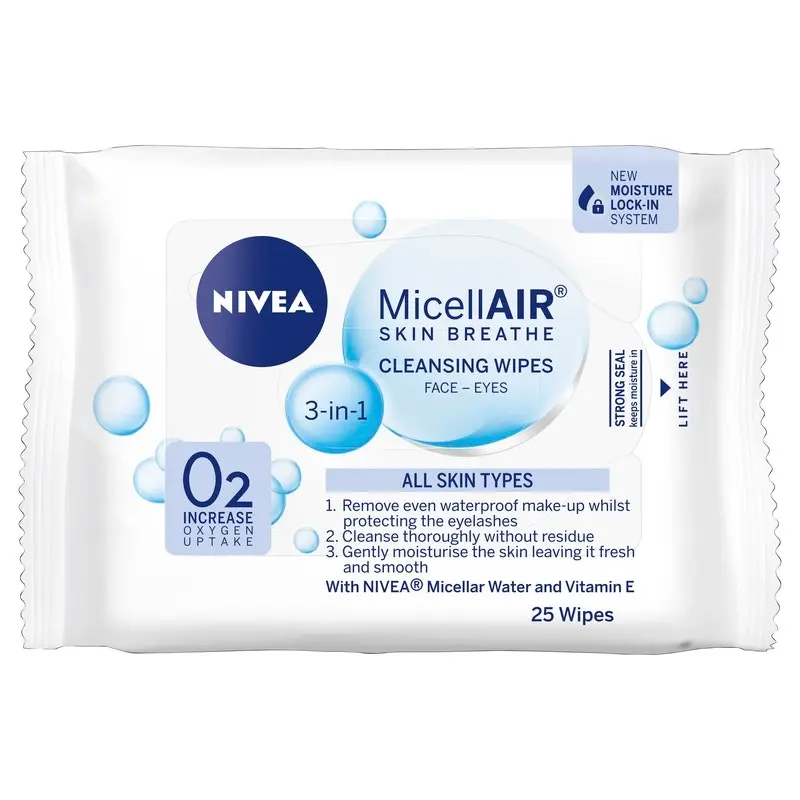 Nivea Daily Essentials Wipes Micellar 25 Pack