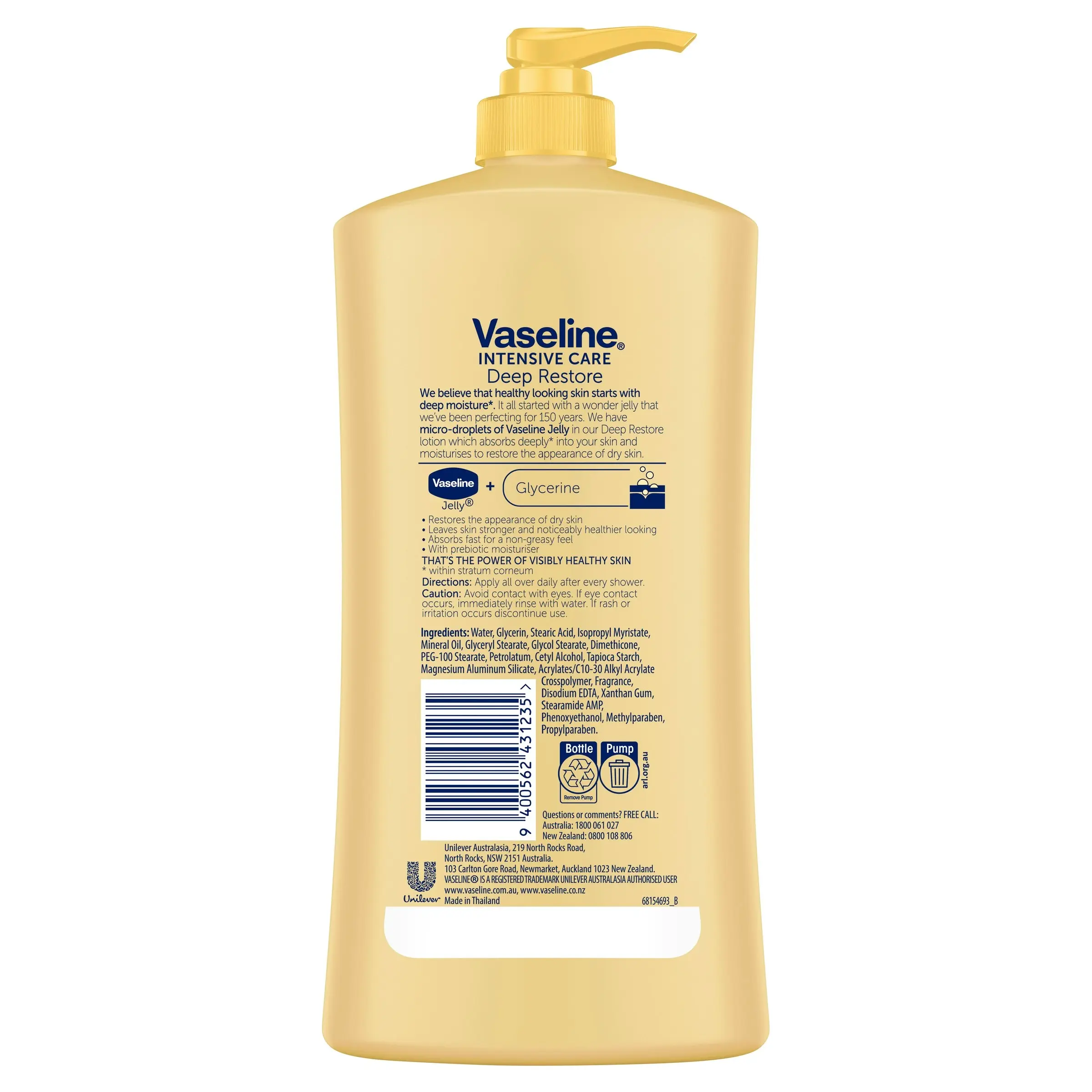 Vaseline Intensive Care Deep Restore Body Lotion 750mL