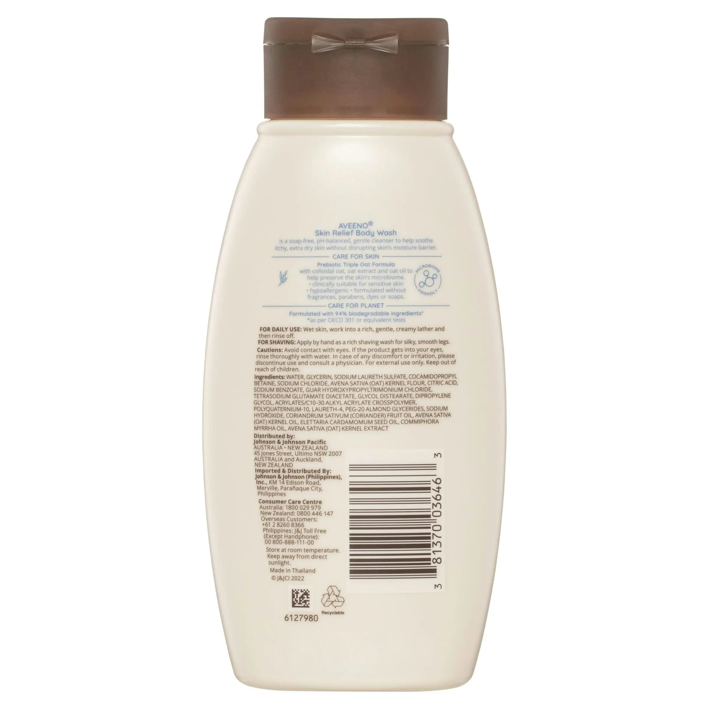 Aveeno Skin Relief Fragrance Free Body Wash 354mL