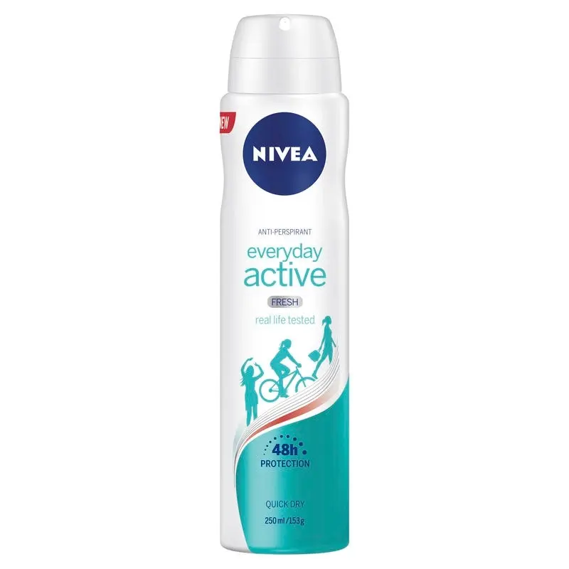 Nivea Womens Everyday Active Fresh Anti-Perspirant Aerosol Deodorant 250mL