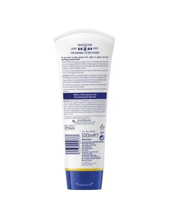 Nivea Q10 3-in-1 Anti-age Hand Cream with UV Filters 100ml