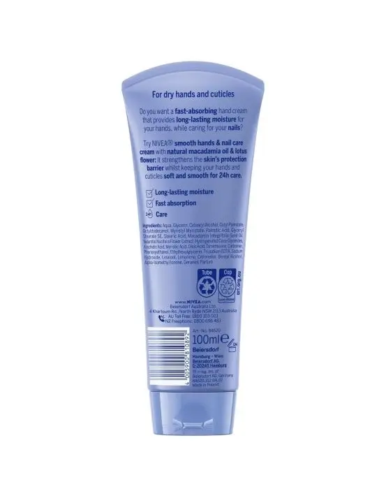 Nivea Smooth Hands & Nail Care Cream 100ml