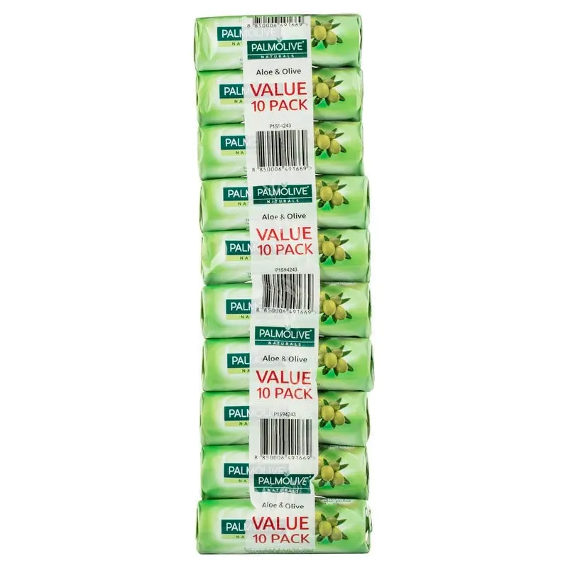 Palmolive Naturals Bar Soap, 10 Pack x 90g, Moisture Care with Natural Olive & Aloe Vera