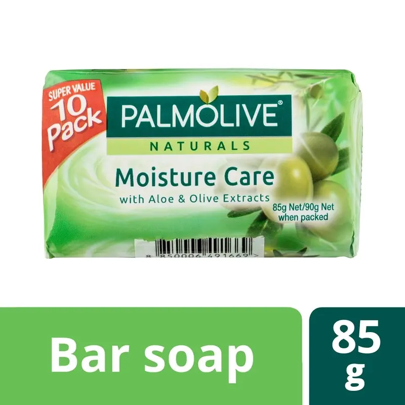 Palmolive Naturals Bar Soap, 10 Pack x 90g, Moisture Care with Natural Olive & Aloe Vera