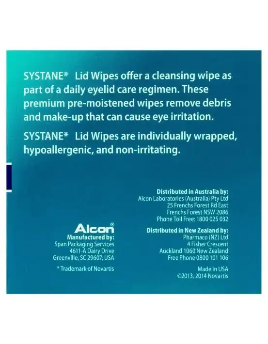 SYSTANE Lid Wipes 30 Pack