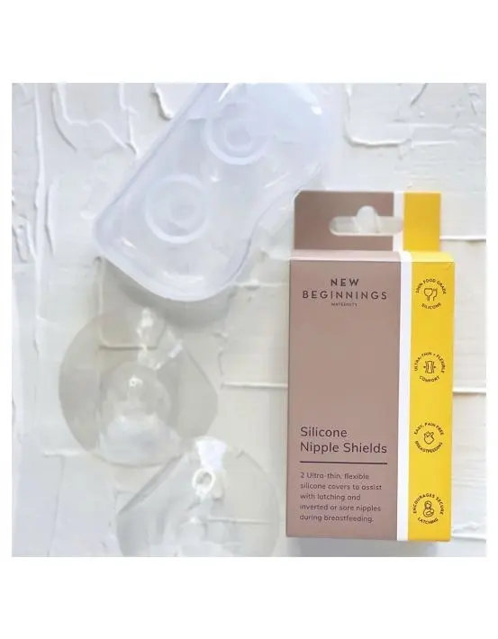 New Beginnings Silicone Nipple Shields 2 Pack