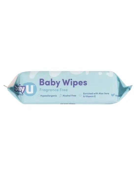 Baby U Baby Wipes Fragrance Free 80 Pack