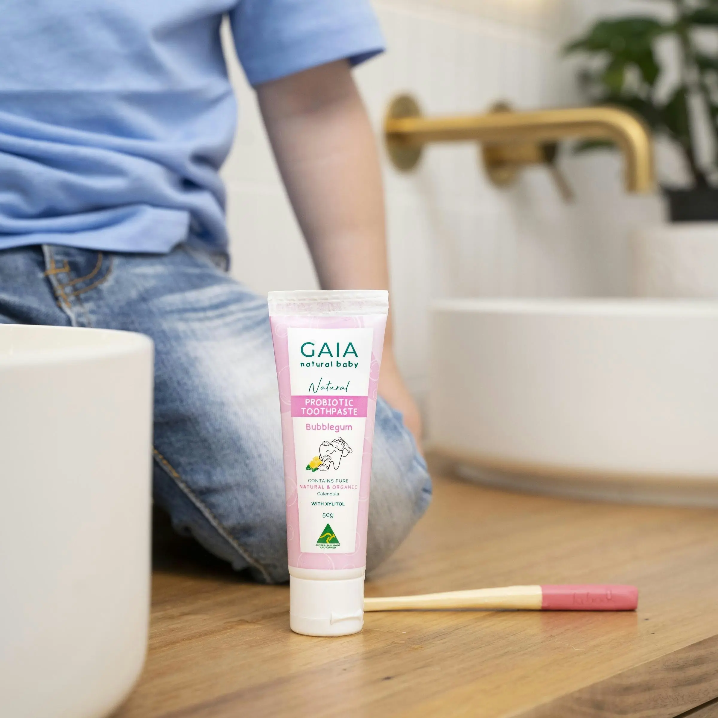 Gaia Natural Baby Probiotic Toothpaste Bubblegum 50g