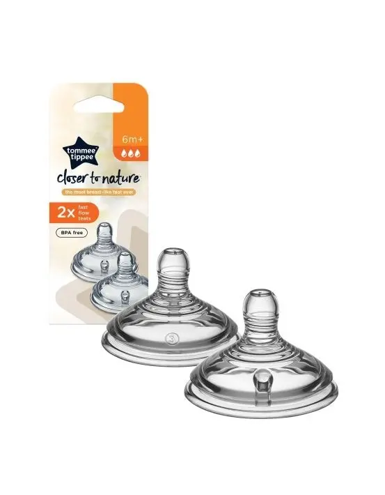 Tommee Tippee Closer to Nature Fast Flow Teats 2 Pack