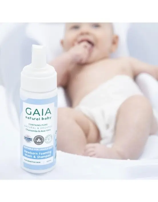 Gaia Natural Baby Newborn Foaming Wash & Shampoo 150ml