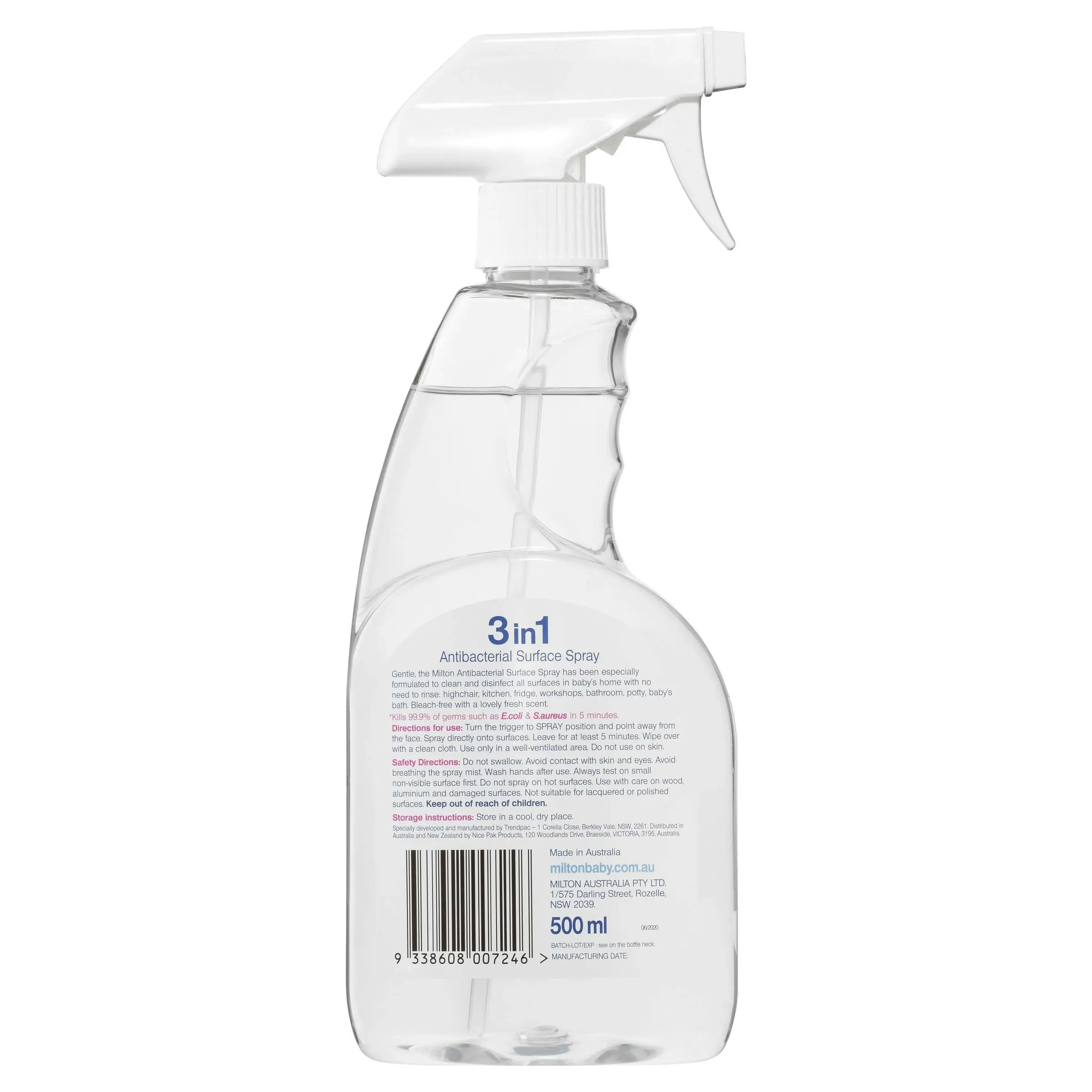 Milton 3 in 1 Antibacterial Surface Spray 500mL