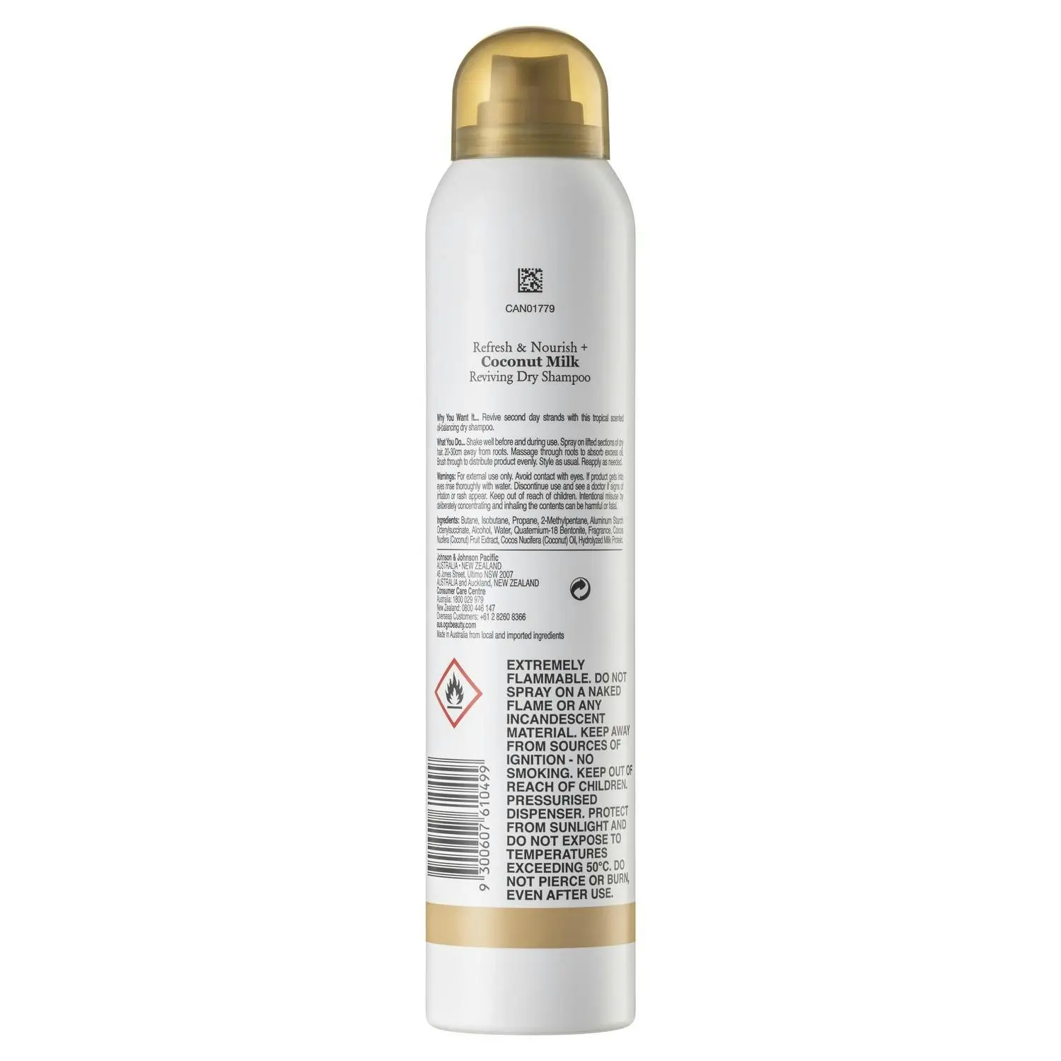 OGX Refresh & Nourish + Coconut Milk Dry Shampoo 200ml