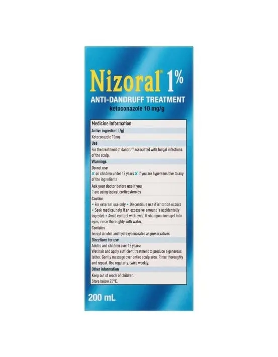 NIZORAL 1% Anti-Dandruff Treatment 200ml