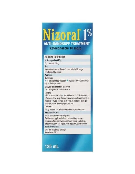 NIZORAL 1% Anti-Dandruff Treatment 125ml