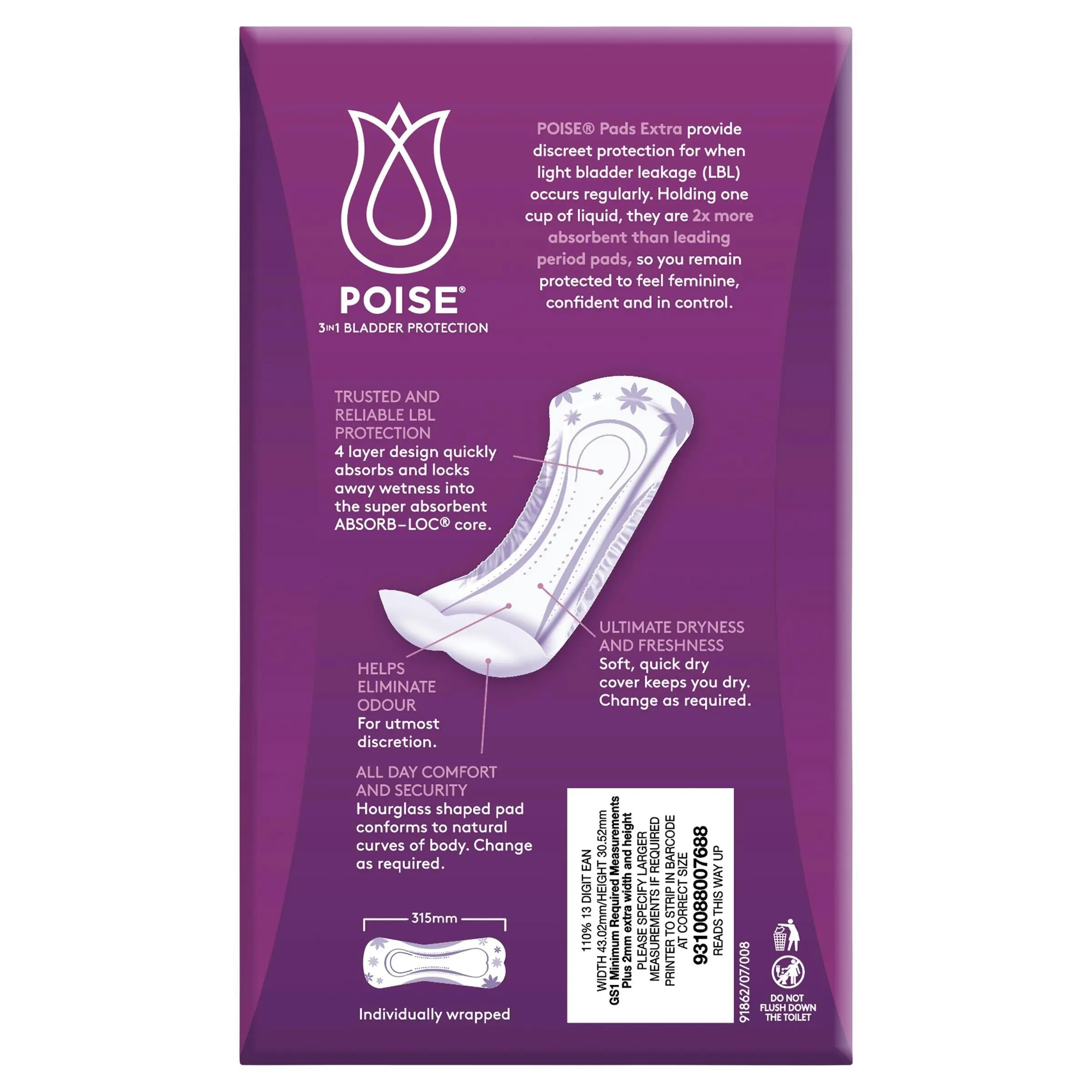 Poise Pads Extra 12 Pack