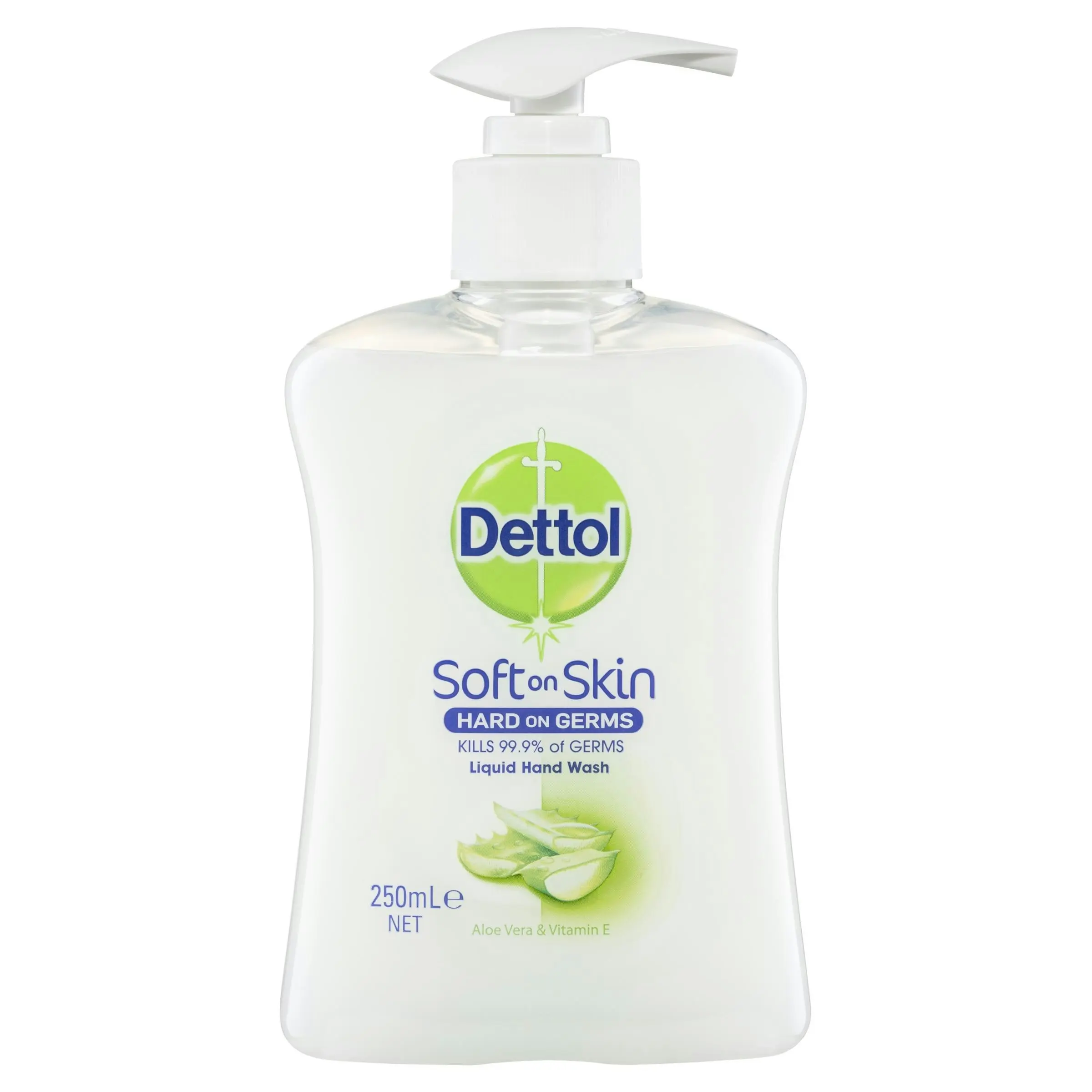 Dettol Antibacterial Liquid Hand Wash Pump Aloe Vera & Vitamin E 250mL