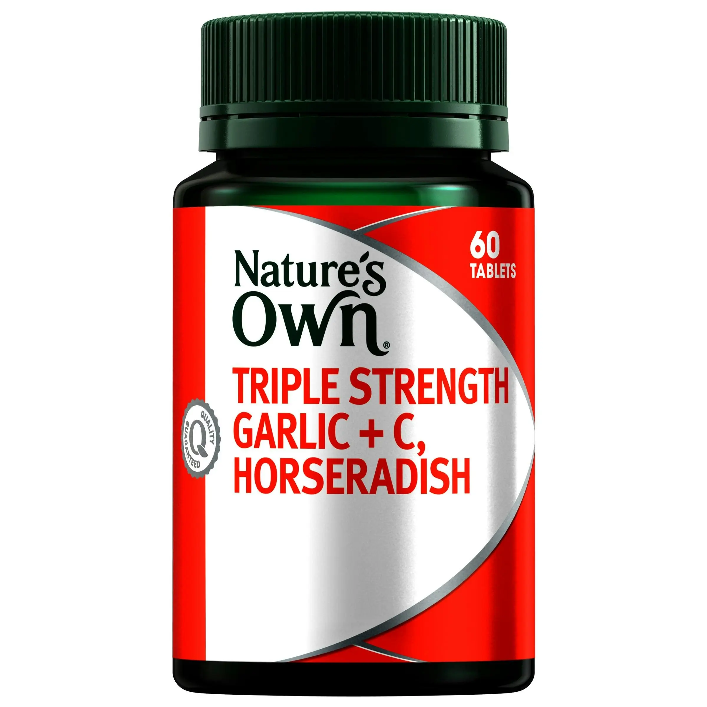 Nature's Own Triple Strength Garlic + C, Horseradish 60 Tablets