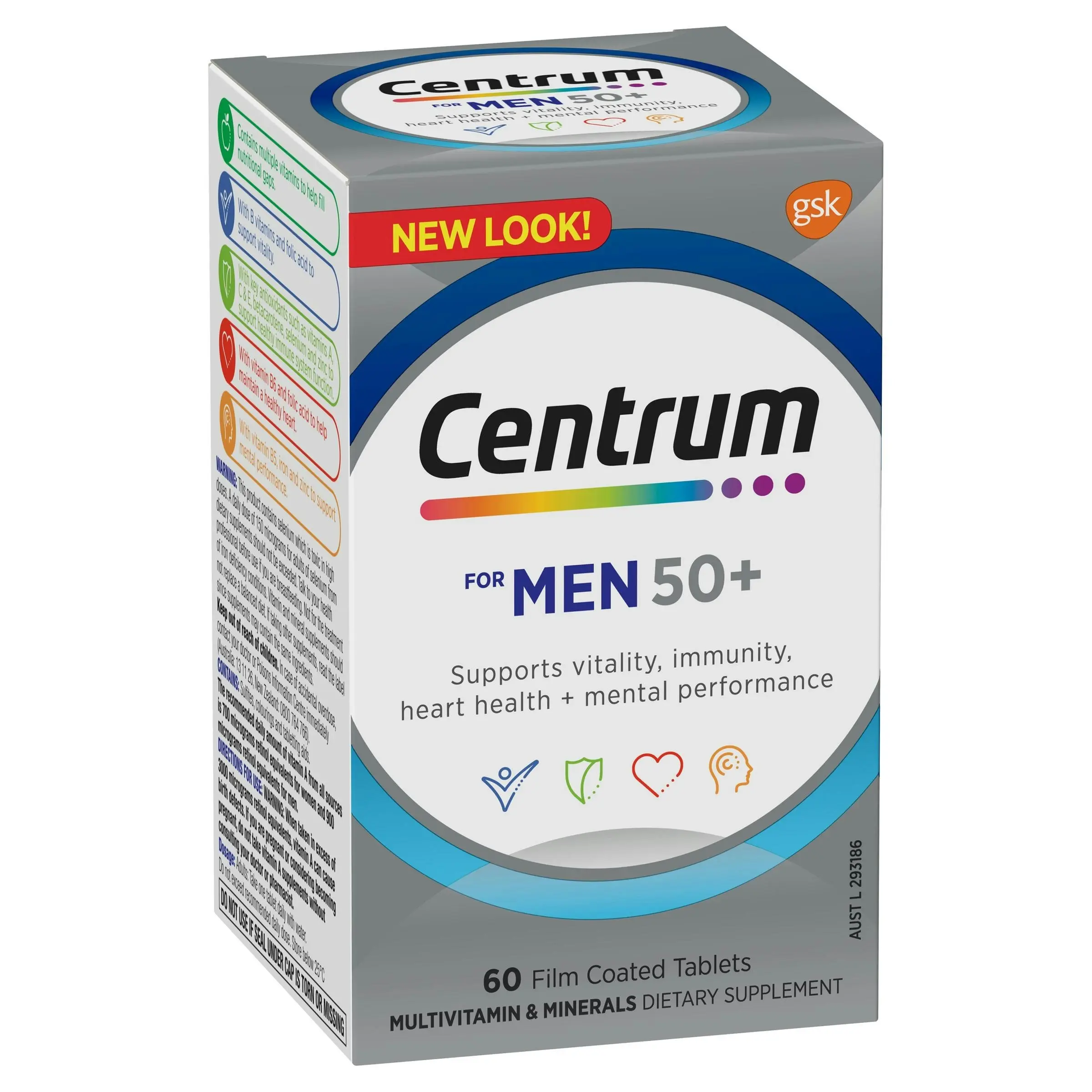 Centrum For Men 50+ 60 Tablets