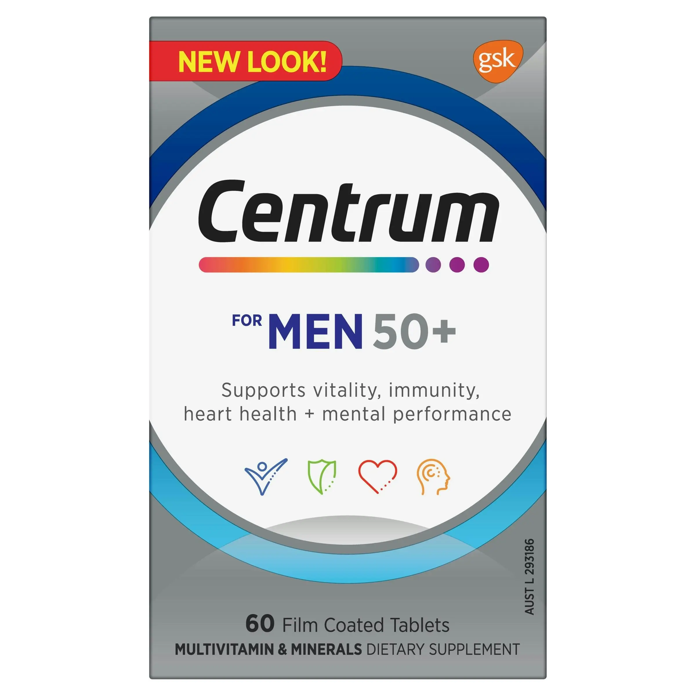 Centrum For Men 50+ 60 Tablets