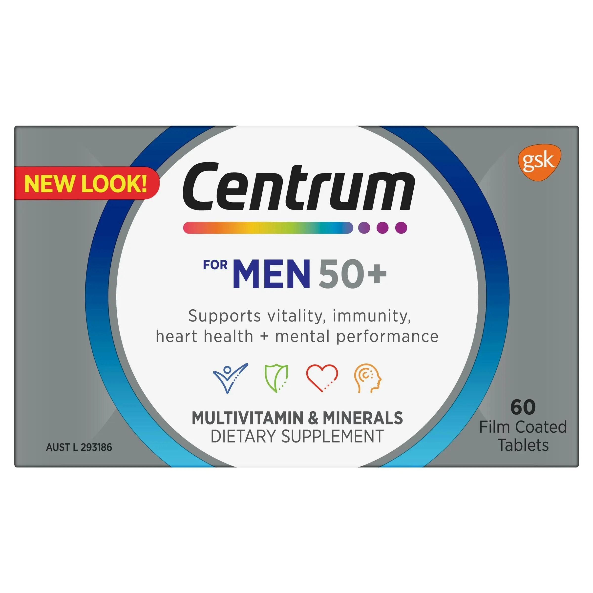 Centrum For Men 50+ 60 Tablets