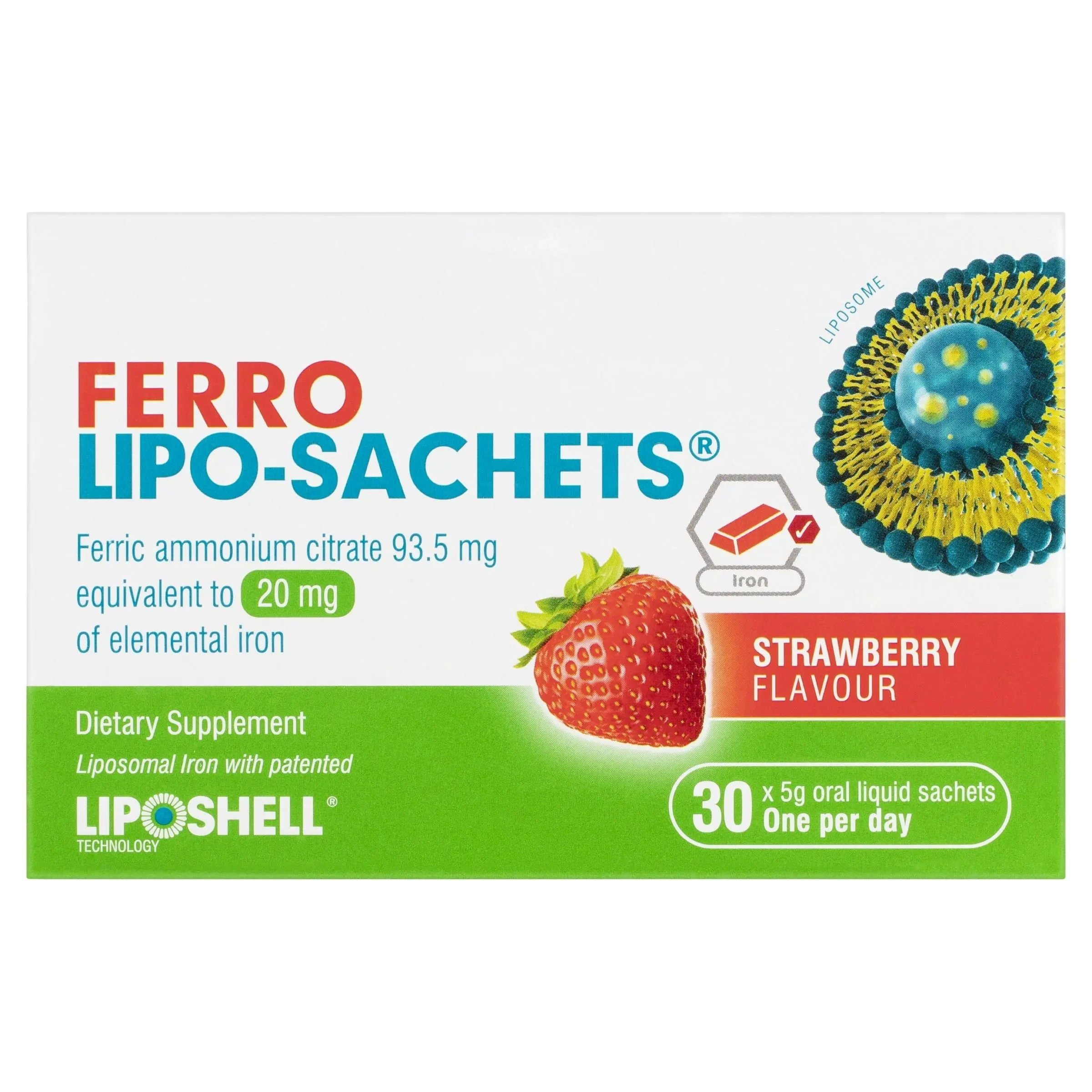 Lipo-Sachets Ferro Strawberry 5g 30 Sachets