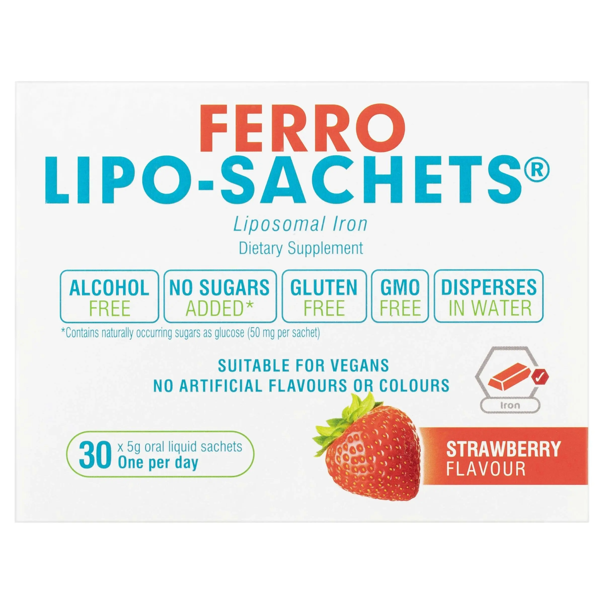 Lipo-Sachets Ferro Strawberry 5g 30 Sachets