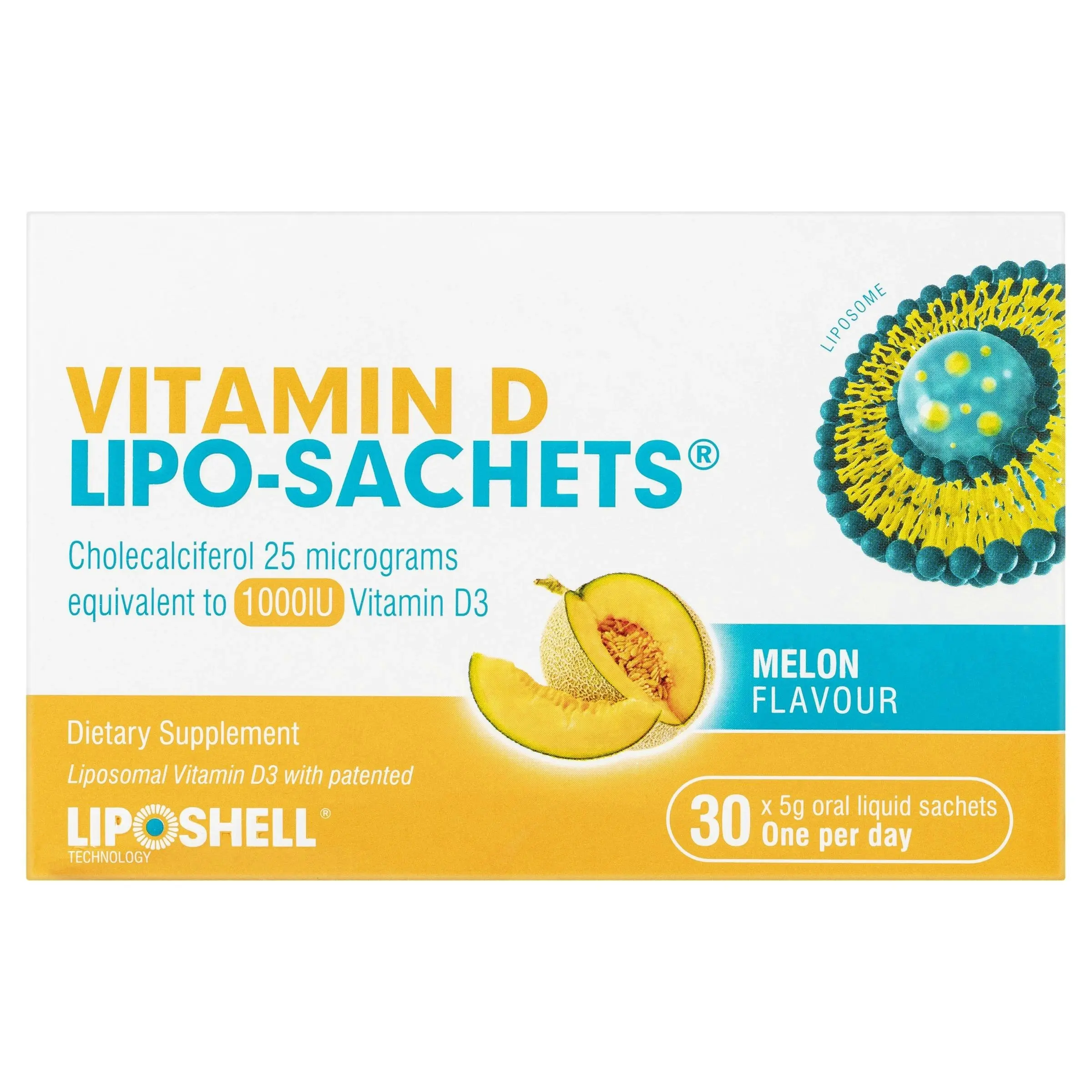 Lipo-Sachets Vitamin D Melon 5g 30 Sachets