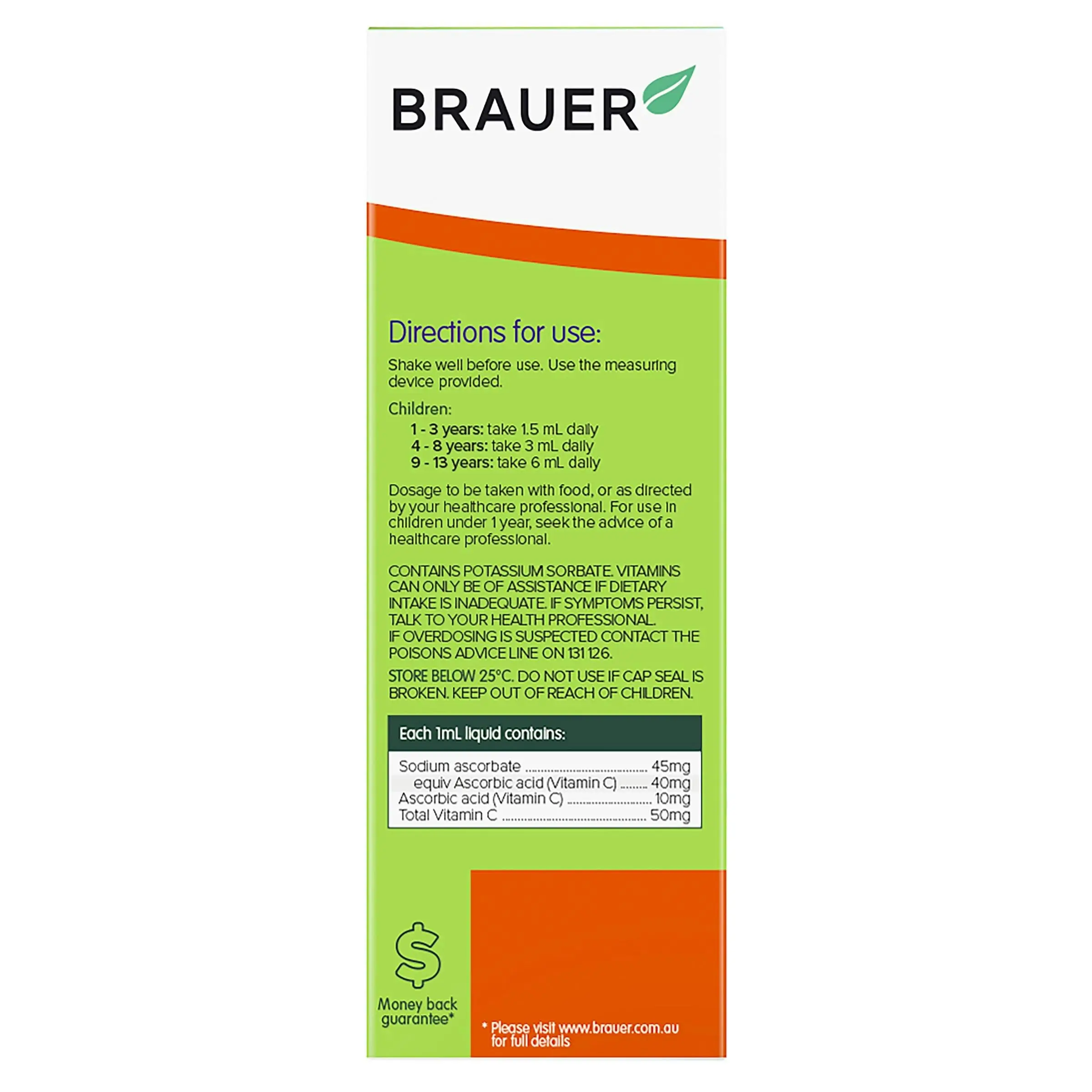 Brauer Baby & Kids Liquid Vitamin C 100mL