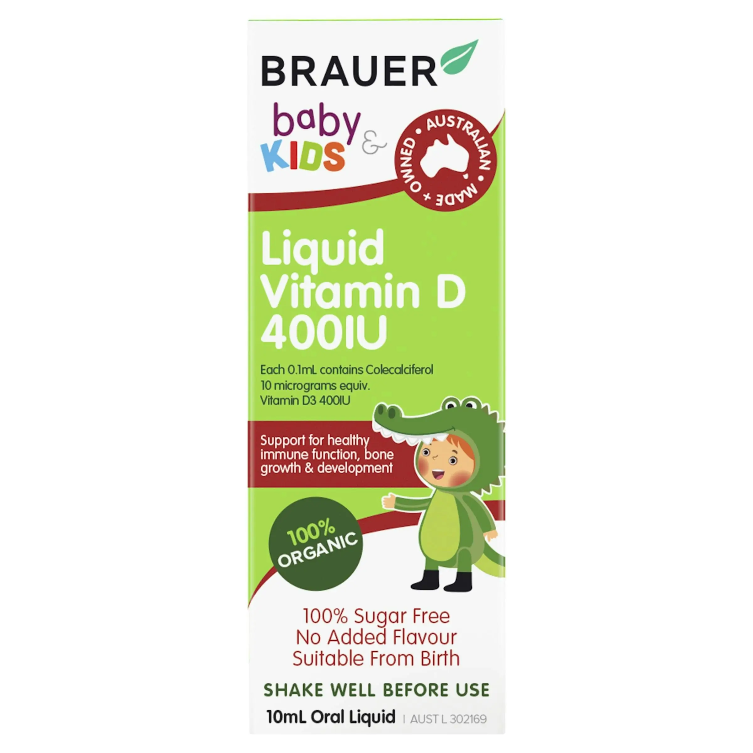 Brauer Baby & Kids Liquid Vitamin D 400IU 10mL