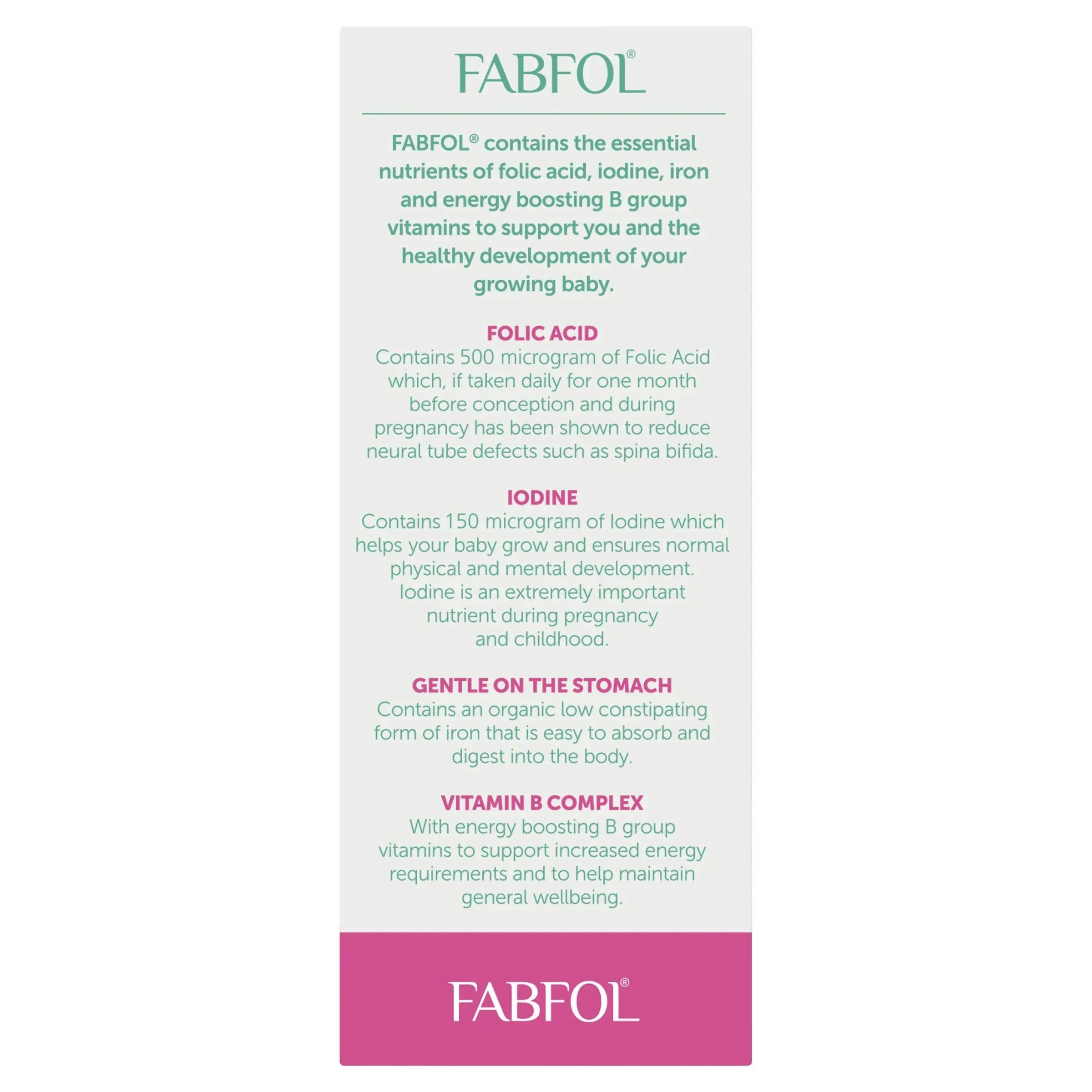 Fabfol Pregnancy 56 Tablets